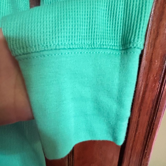 Level Up Ladies waffle-knit long-sleeve in seafoam, size large - Picture 5 of 9